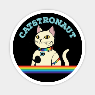 catstronaut cat being serious Magnet